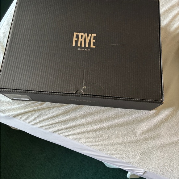 Frye Brown Leather Combat Boots - Picture 2 of 3